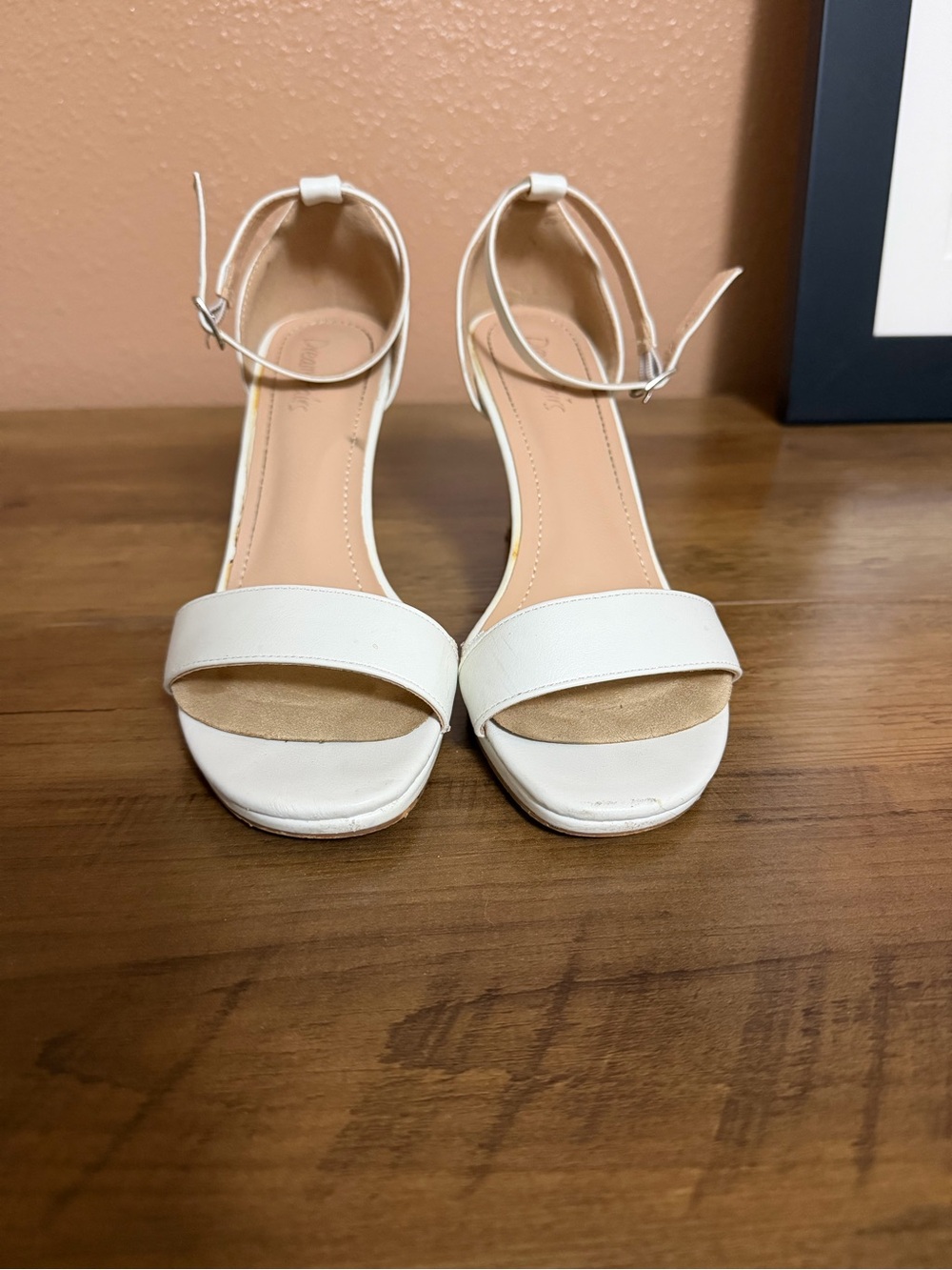 Women's White Ankle-Strap Open-Toe Sandals